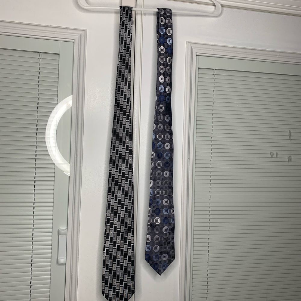 Pair of Patterned Ties. Various Brands GUC